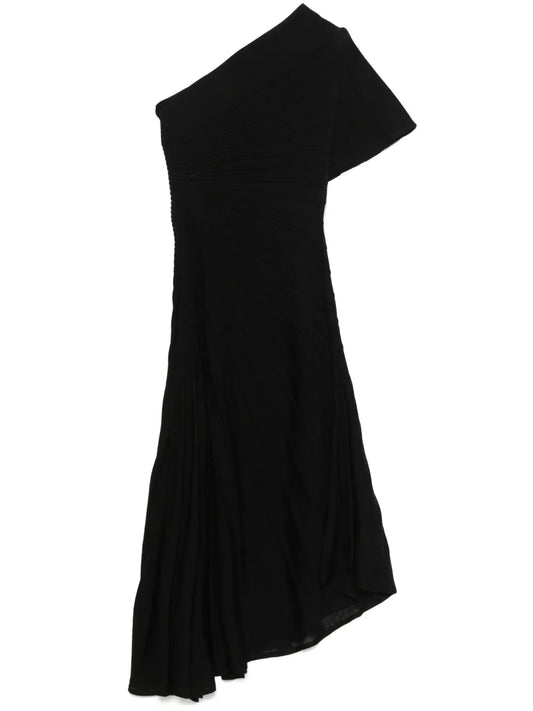 Asymmetrical Knit Midi Dress