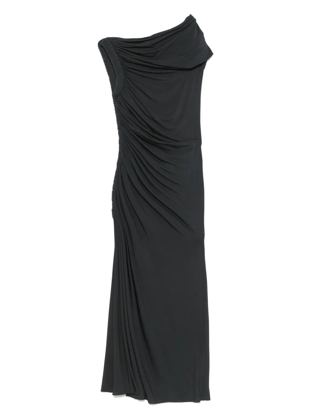 Draped Jersey Midi Dress