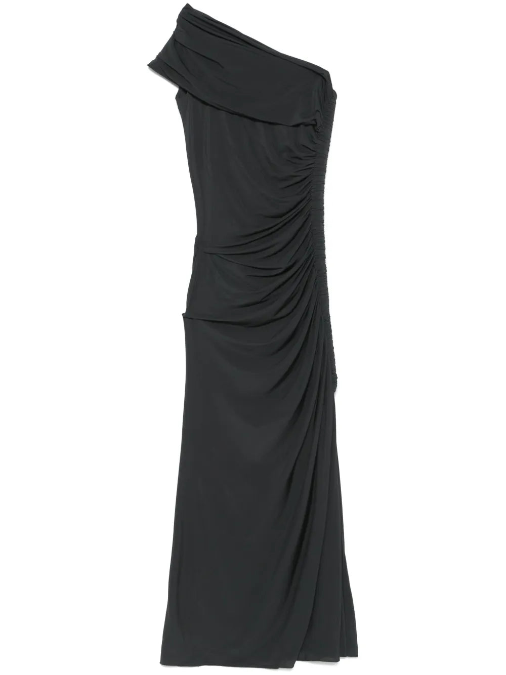 Draped Jersey Midi Dress