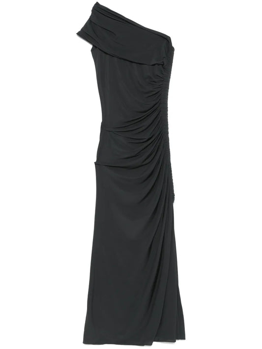 Draped Jersey Midi Dress