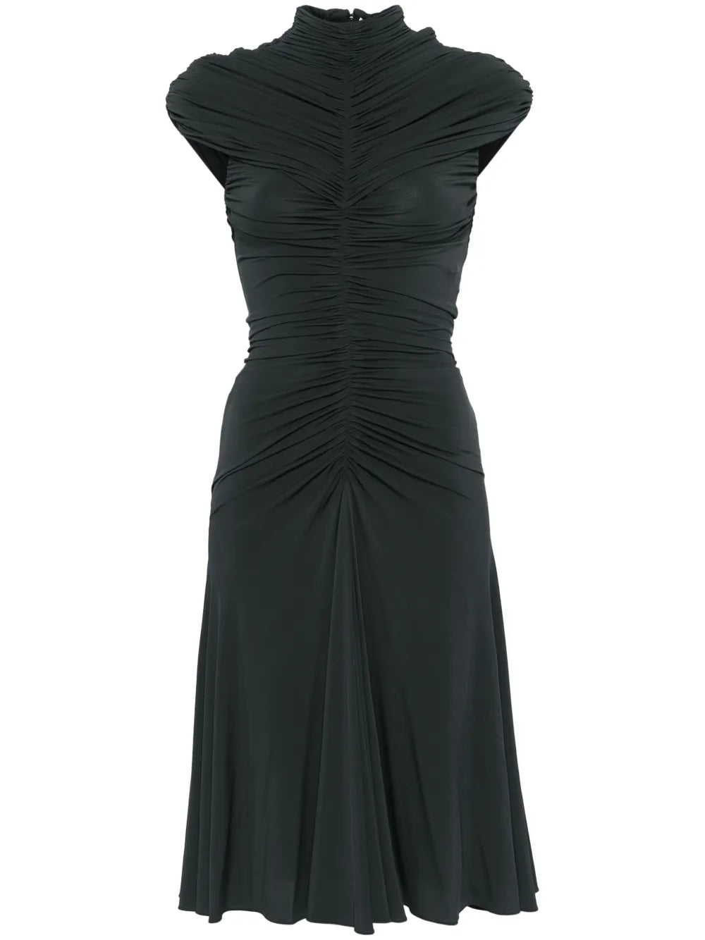 Gathered Jersey Midi Dress