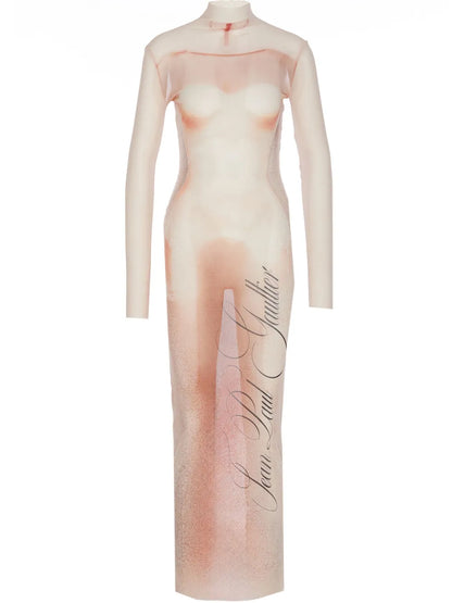 Mesh Long Dress