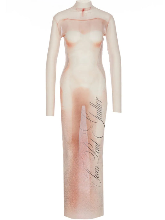 Mesh Long Dress
