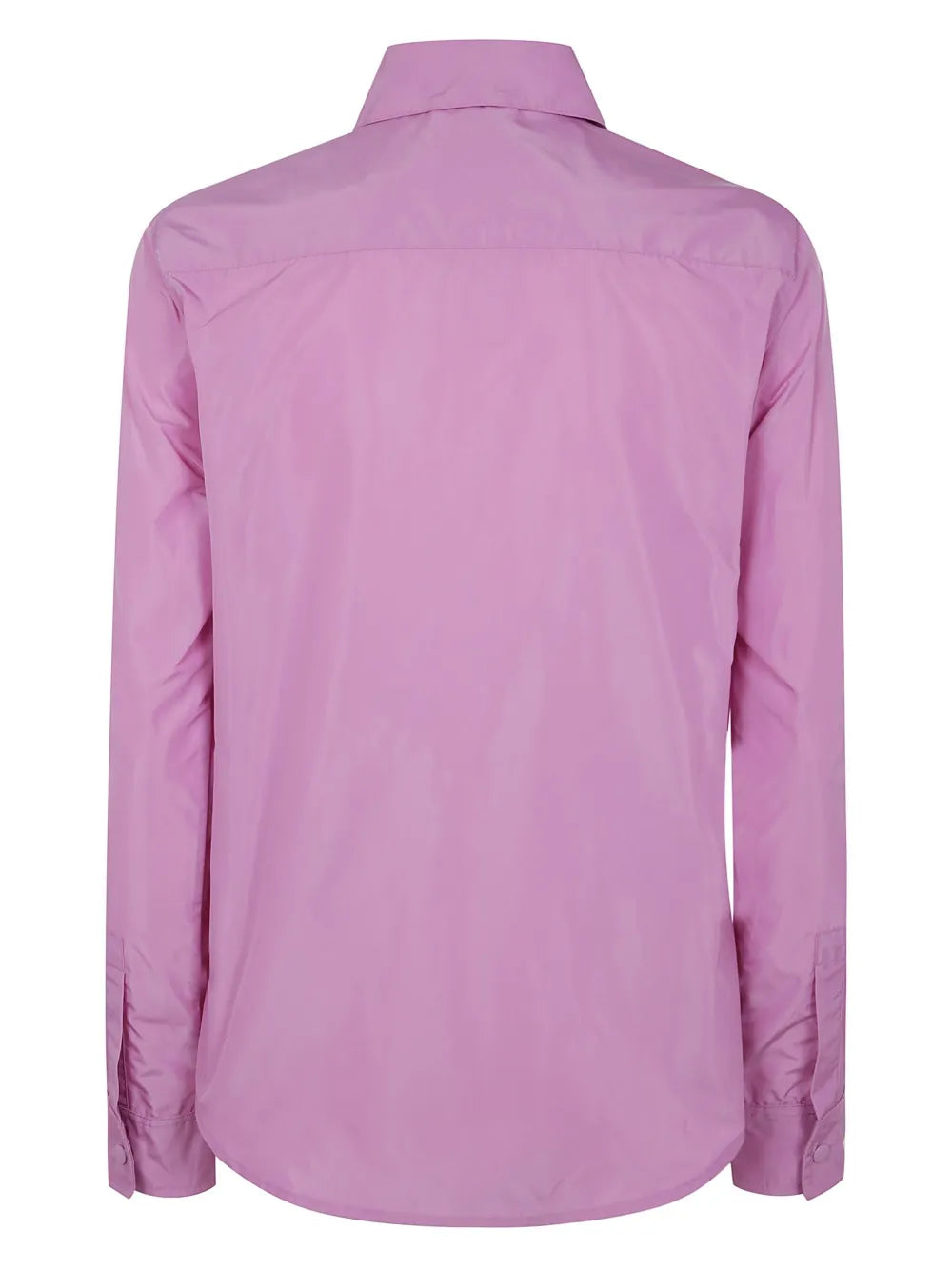 Curved-Hem Button-Up Shirt