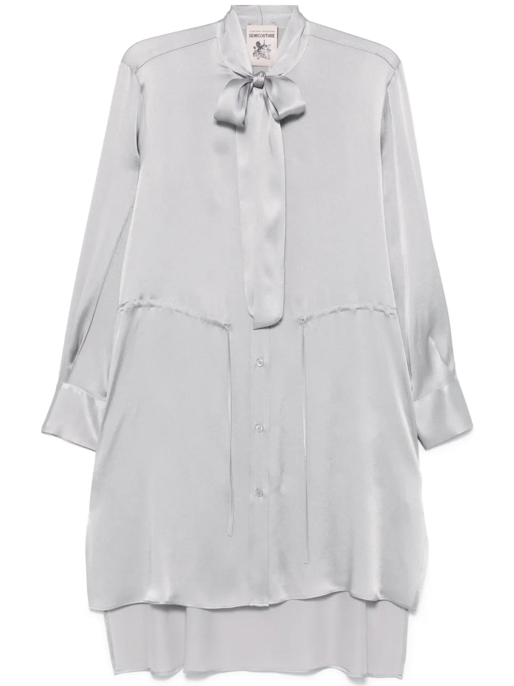 Tied-Neck Mini Dress