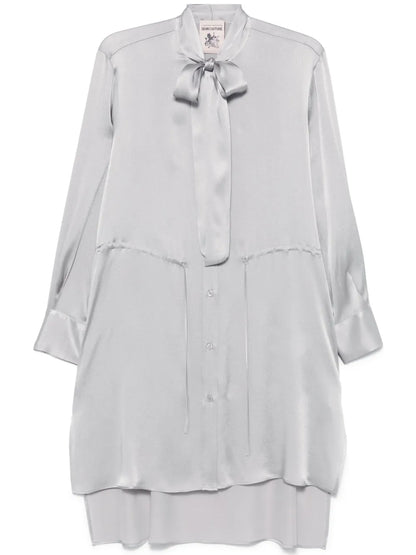 Tied-Neck Mini Dress