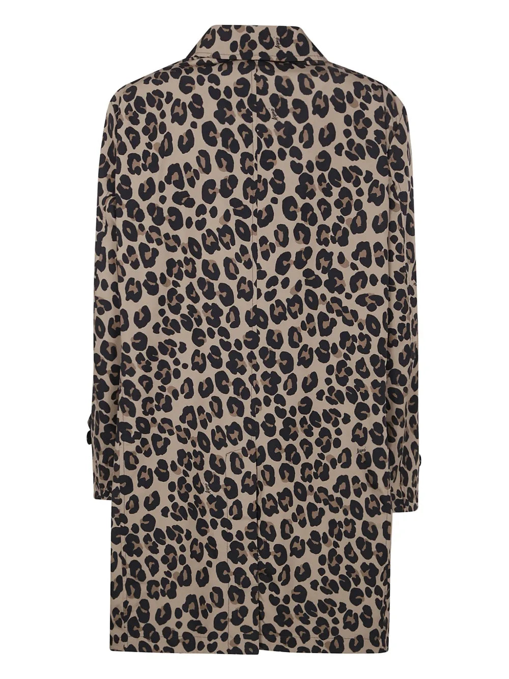 Leopard-Print Single-Breasted Coat