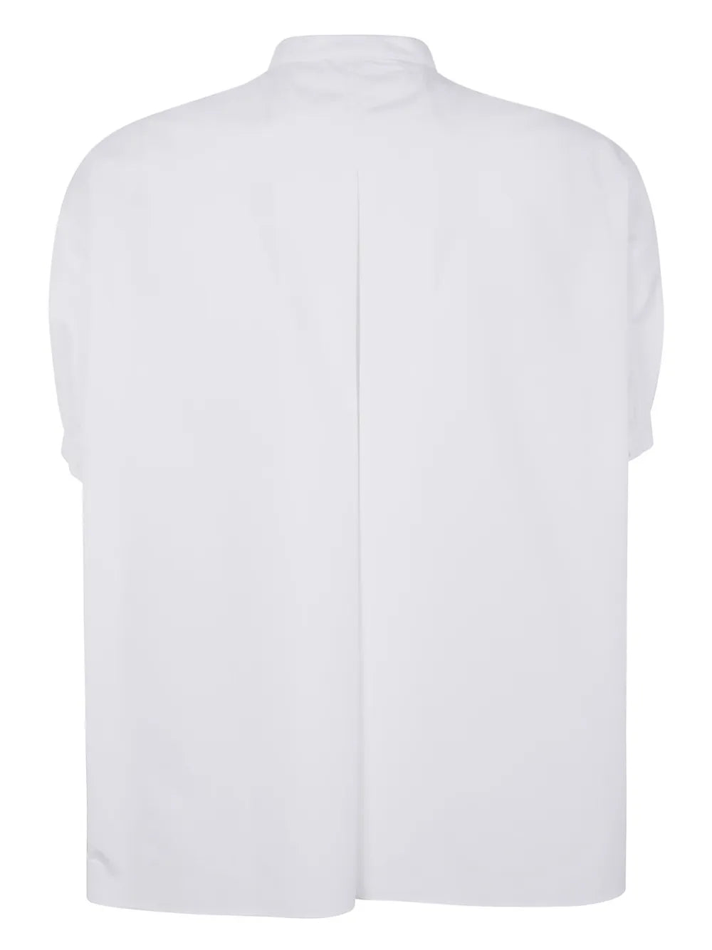 Peplum-Sleeve Button-Up Shirt