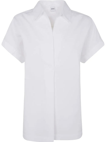 Short-Sleeve Cotton Blouse