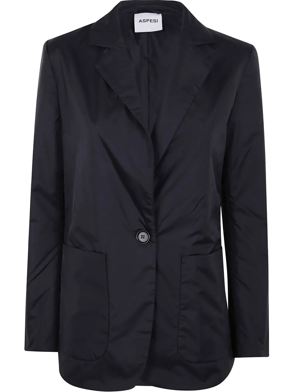 Patch-Pocket Single-Breasted Blazer