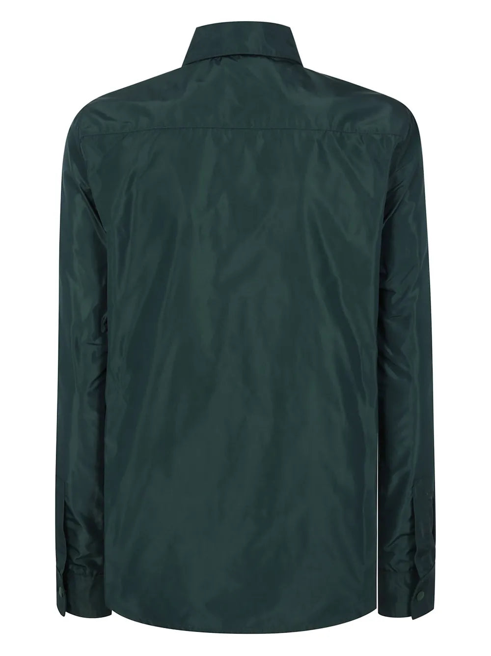 Curved-Hem Button-Up Shirt