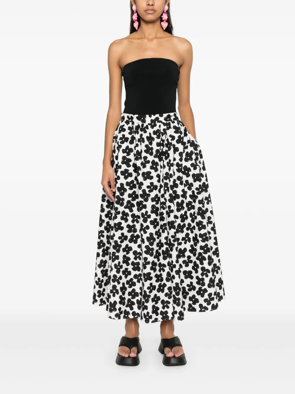 Floral-Print Maxi Skirt