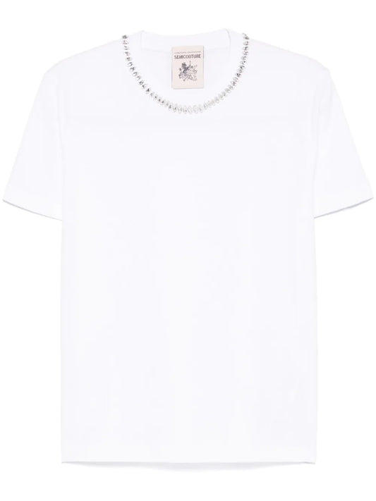 Rhinestone-Embellished T-Shirt