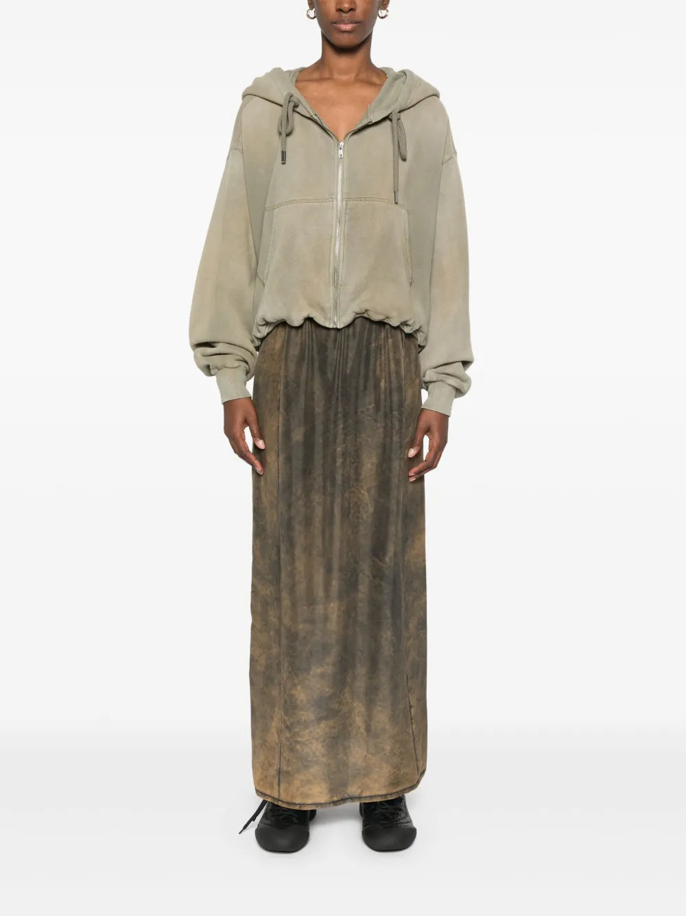 Silk Midi Skirt