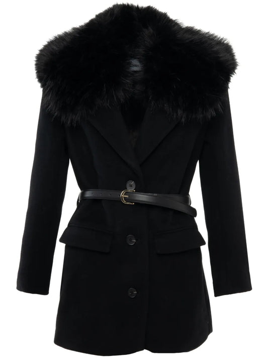 Faux Fur-Collar Jacket