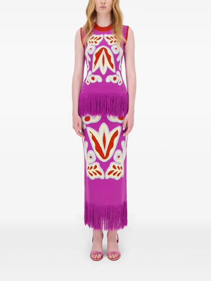 Tina Bellflower Jacquard Tank Top