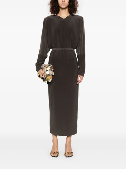 Dolman Side-Slit Gown