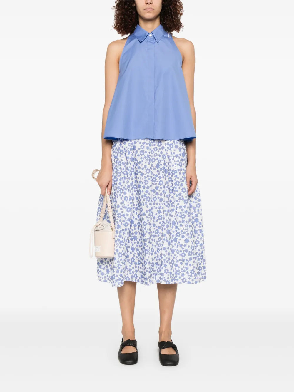 Flared Cotton Blouse