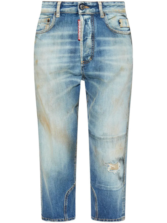 Distressed Cropped Jeans