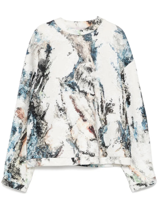 Printed Neoprene Sweatshirt