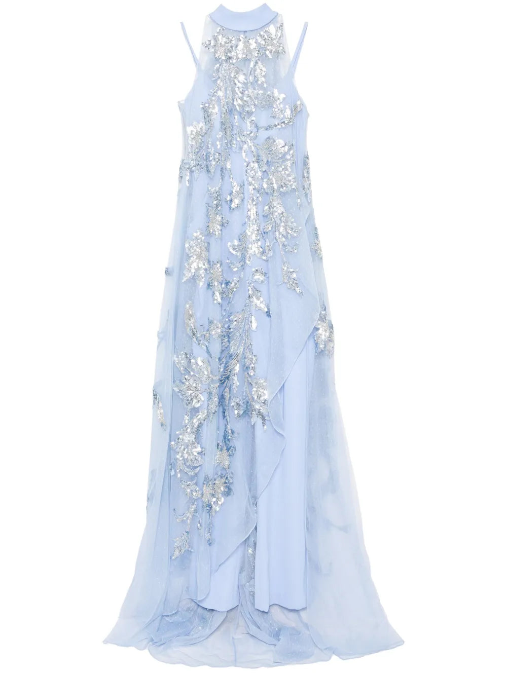 Bead-Embellished Crepe Jumpsuit