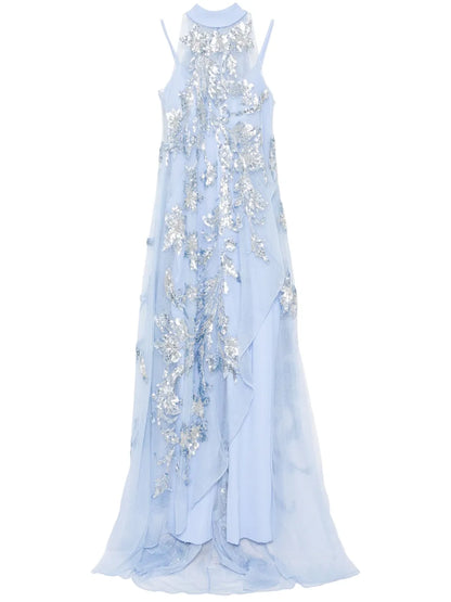 Bead-Embellished Crepe Jumpsuit