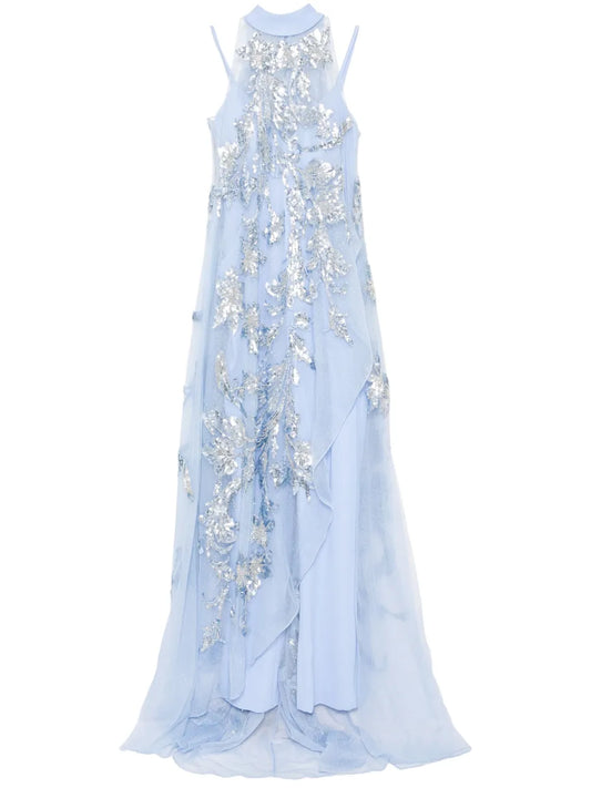 Bead-Embellished Crepe Jumpsuit