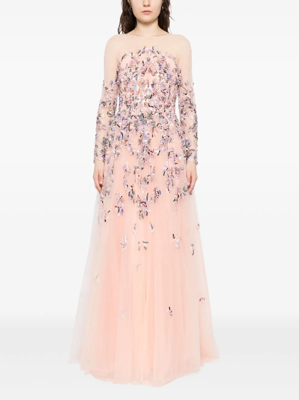 Bead-Embellished Tulle Dress