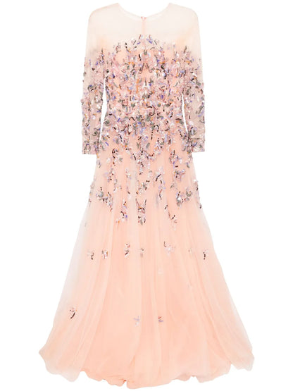 Bead-Embellished Tulle Dress