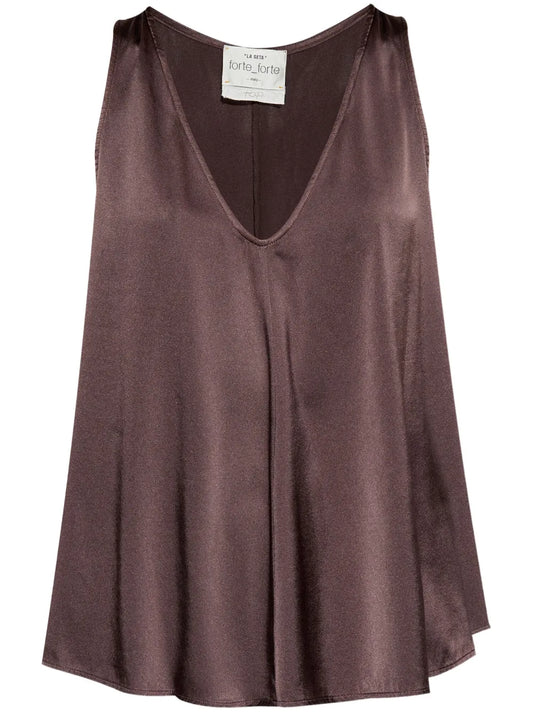 V-Neck Silk Blouse