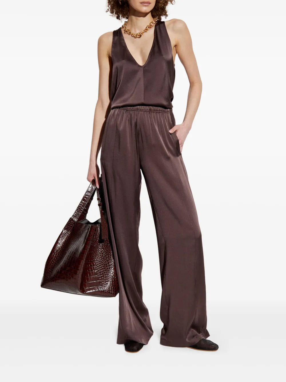 V-Neck Silk Blouse