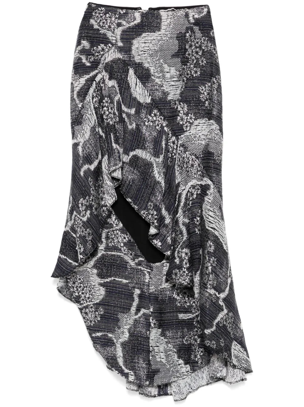 Asymmetrical Tweed Skirt