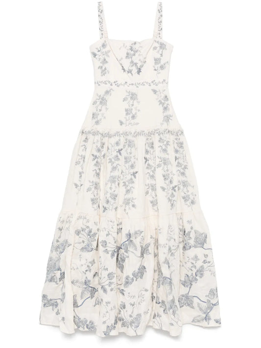 Lima Bougainvillea Maxi Dress