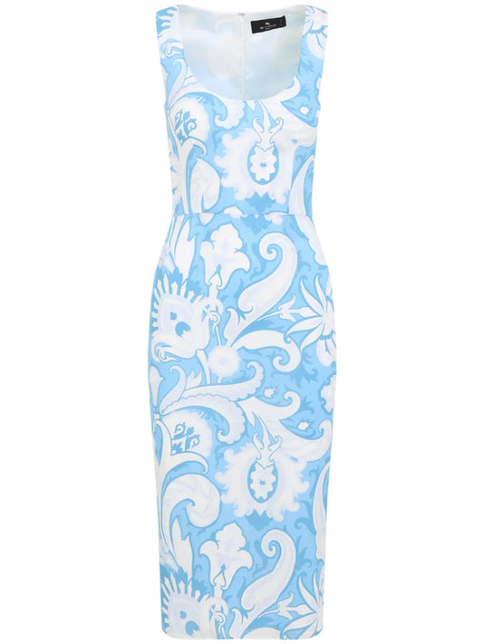 Paisley-Print Dress