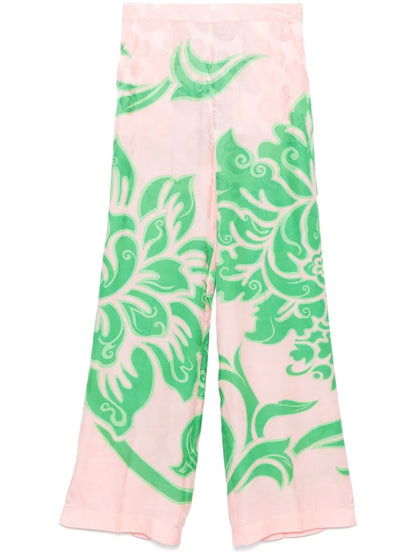 Rose-Print Trousers