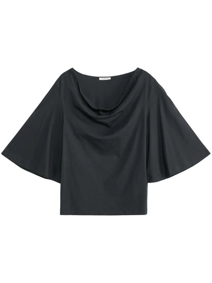 Draped-Neck T-Shirt