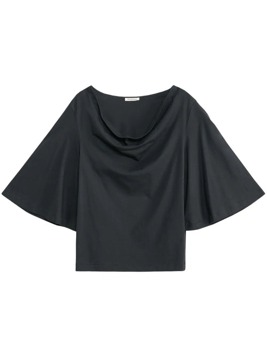 Draped-Neck T-Shirt
