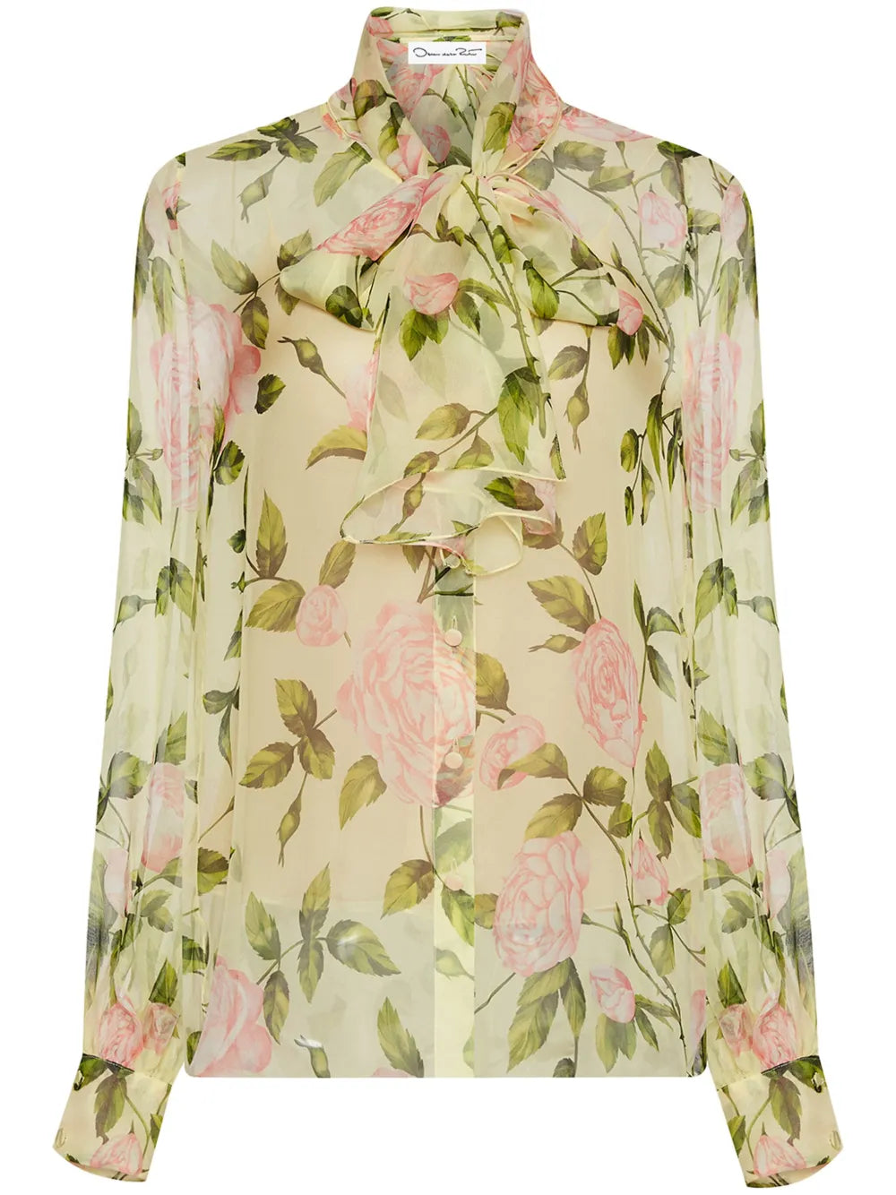English Rose Silk Chiffon Blouse