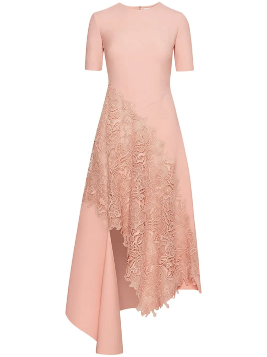 Guipure-Lace Midi Dress
