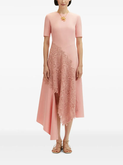 Guipure-Lace Midi Dress
