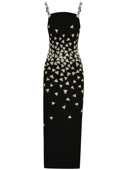 Crystal-Embellished Maxi Dress