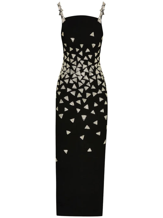Crystal-Embellished Maxi Dress
