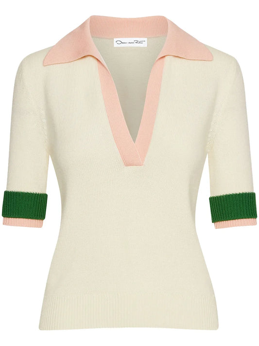 Colour-Block Polo Top