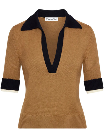 Colour-Block Polo Top