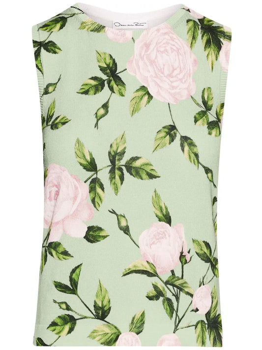 Rose-Print Top