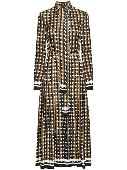 Geometric Pattern Shirt Dress