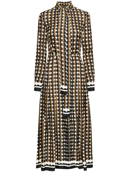 Geometric Pattern Shirt Dress