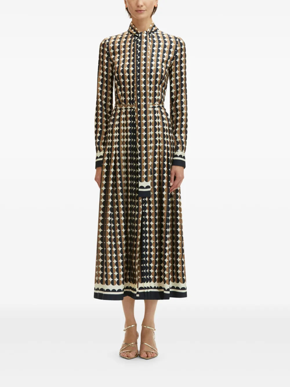 Geometric Pattern Shirt Dress