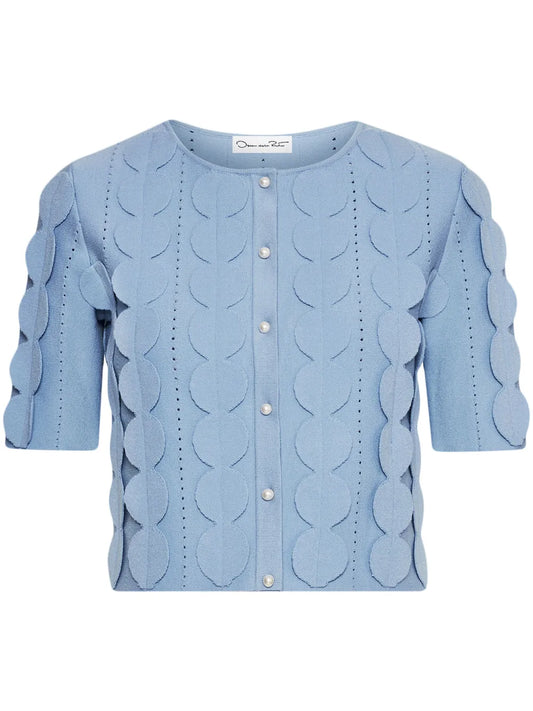 Geometric Circle Pattern Cardigan