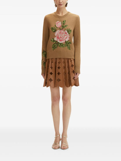 English Rose Embroidered Jumper